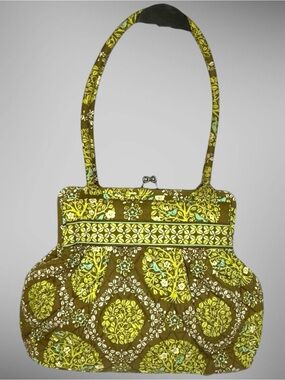 Vera Bradley Alice Kiss Lock Bag Sitting in a Tree Blue Bird Retired Print